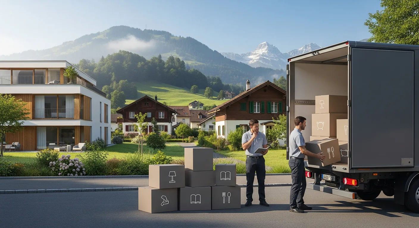 Illustration zum Thema Privatumzug in der Schweiz planen: Effizient Offerten vergleichen und Kosten optimieren